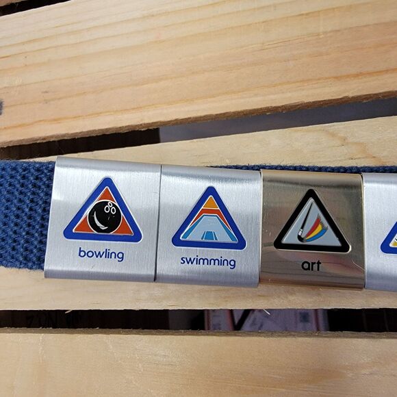 Vintage Cub Scouts Belt w/ 9 Slides - Picture 2 of 6